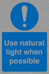 Use natural light when possible